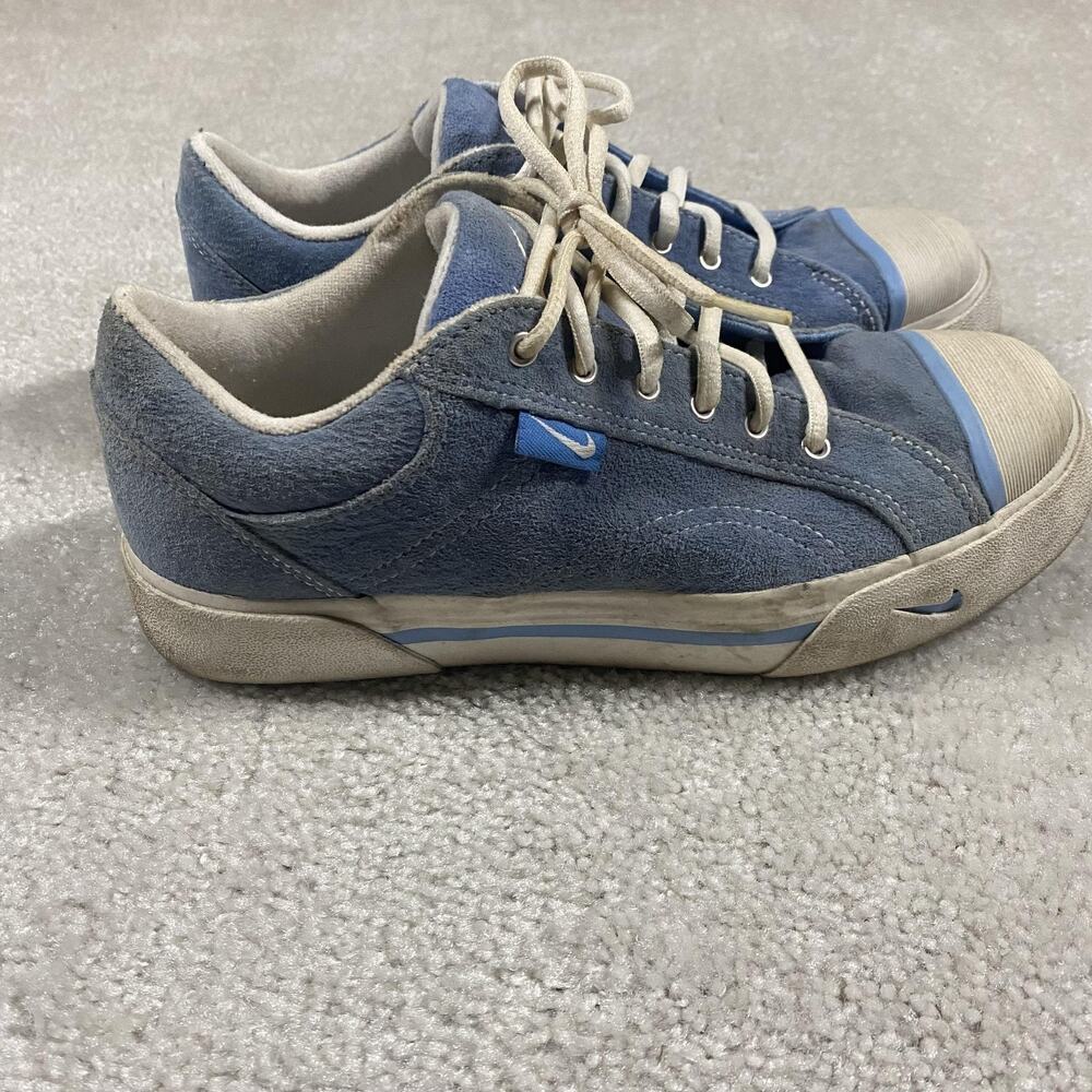 Vintage Nike Shoes Womens Size 7.5 Suede Tennis Low Top 143034-411 90s Sneakers